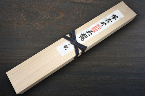 堺孝行天龙Damascus （Aogami 2 steel） 日本厨师用柳叶刀（生鱼片
