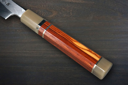 Sakai Takayuki Tenryu Damascus Aogami 2 steel Japanese Chefs YanagibaSashimi 300mm Dragon No.5 Engraved with Red Ebony Handle and Saya Sheath