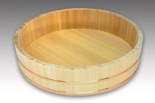 Wooden Sushi Rice Bowl Sushi Oke Hangiri Rice Mixing Tub with Lid SET 420mm 16.5inch