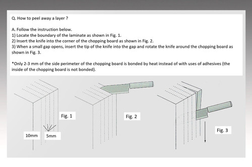 Tenryo Peel Type Multi Layer Cutting Board 600 x 330 x H30mm