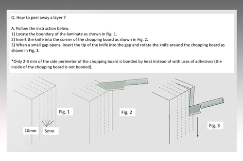 Tenryo Peel Type Multi Layer Cutting Board 750 x 450 x H50mm