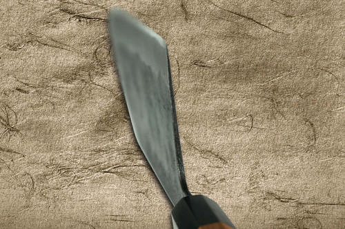 Sakai Takayuki Tokujyo Supreme White 2 steel Kurouchi Wide Bunka Knife 180mm with Yew and Buffalo Handle