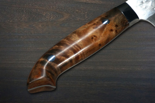 Takeshi Saji SRS13 Mirror Hammered NNM Japanese Chef's Gyuto Knife 210mm with Karin Lump Handle Nomura Special 