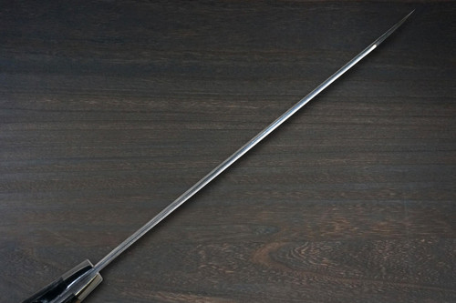 Takeshi Saji SRS13 Mirror Hammered Damascus STW Japanese Chefs Bunka Knife 180mm Bottle-Green Stabilized Hybrid Resin Handle