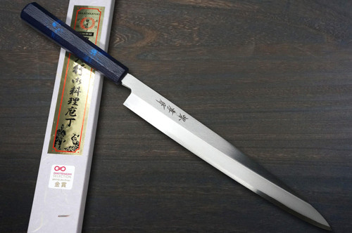 Sakai Takayuki INOX Japanese-style Nanairo Chefs YanagibaSashimi 210mm ABS Resin Handle Blue-Tortoiseshell