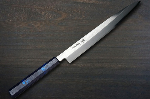 Sakai Takayuki INOX Japanese-style Nanairo Chefs YanagibaSashimi 240mm ABS Resin Handle Blue-Tortoiseshell