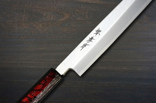 Sakai Takayuki INOX Japanese-style Nanairo Chefs YanagibaSashimi 240mm ABS Resin Handle Wine-Tortoiseshell