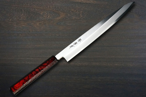 Sakai Takayuki INOX Japanese-style Nanairo Chefs YanagibaSashimi 270mm ABS Resin Handle Wine-Tortoiseshell