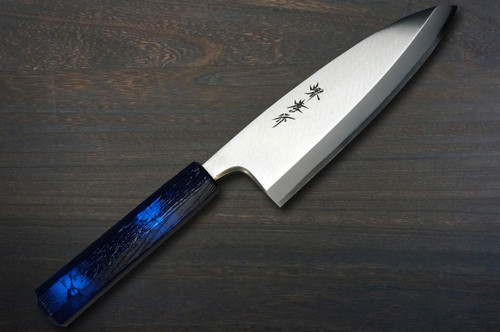 Sakai Takayuki INOX Japanese-style Nanairo Chefs Deba Knife 180mm ABS Resin Handle Blue-Tortoiseshell