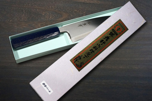 Sakai Takayuki INOX Japanese-style Nanairo Chefs Deba Knife 165mm ABS Resin Handle Blue-Pearl