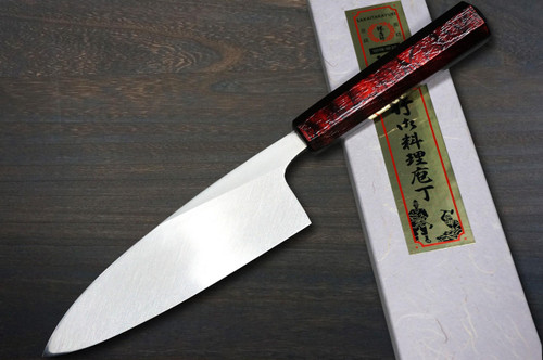 Sakai Takayuki INOX Japanese-style Nanairo Chefs Deba Knife 165mm ABS Resin Handle Wine-Tortoiseshell