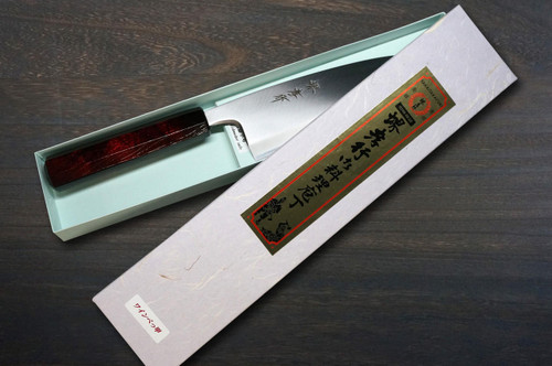 Sakai Takayuki INOX Japanese-style Nanairo Chefs Deba Knife 165mm ABS Resin Handle Wine-Tortoiseshell