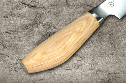 Meoto MV Stainless Steel Japanese Chefs Petty KnifeUtility 130mm with Cute Oval Hygienic Handle for Couple and Family