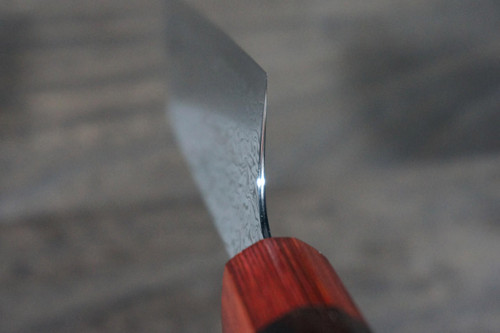Kei Kobayashi R2 Damascus Special Finished RS8R Japanese Chefs NakiriVegetable 165mm with Red-Ring Octagonal Handle