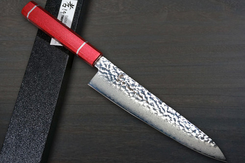 Sakai Takayuki 33-Layer VG10 Damascus Urushi Chefs Gyuto Knife 210mm with Japanese Lacquered Oak Handle KOUSEKI