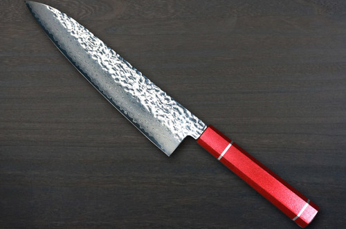 Sakai Takayuki 33-Layer VG10 Damascus Urushi Chefs Gyuto Knife 240mm with Japanese Lacquered Oak Handle KOUSEKI