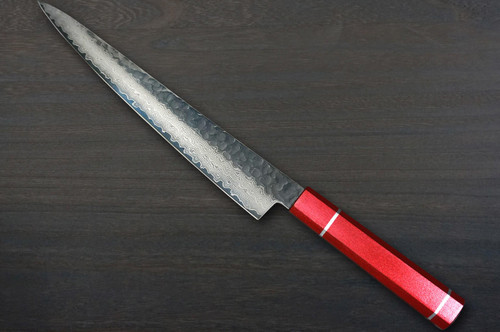 Sakai Takayuki 33-Layer VG10 Damascus Urushi Chef's Slicer(Sujihiki) 240mm with Japanese Lacquered Oak Handle [KOUSEKI] 