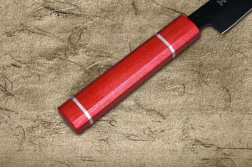 Sakai Takayuki Non-Stick Coating VG10 Hammered WA KUROKAGE Japanese Chefs Petty KnifeUtility 150mm with Japanese Lacquered Oak Handle KOUSEKI