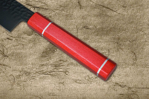 Sakai Takayuki Non-Stick Coating VG10 Hammered WA KUROKAGE Japanese Chefs Gyuto Knife 210mm with Japanese Lacquered Oak Handle KOUSEKI