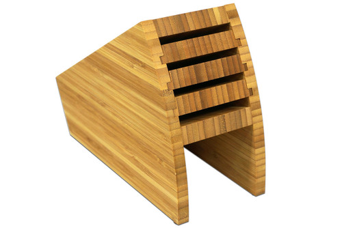 Miki Blacksmith Bamboo Knife Stand Knife Block Light for 210mm 8.3 inch Knife Blade