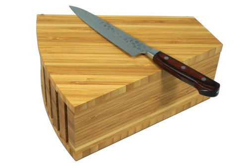 Miki Blacksmith Bamboo Knife Stand Knife Block Light for 210mm 8.3 inch Knife Blade