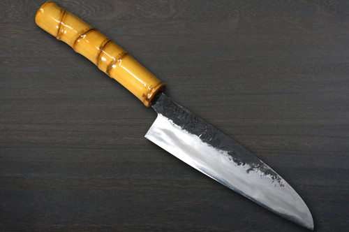 Shojiro Yasugi Steel Kurouchi (Bamboo Handle) Japanese Chef's Petty Knife(Utility) 130mm 
