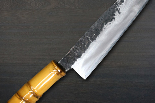 Shojiro Yasugi Steel Kurouchi (Bamboo Handle) Japanese Chef's Petty Knife(Utility) 130mm 
