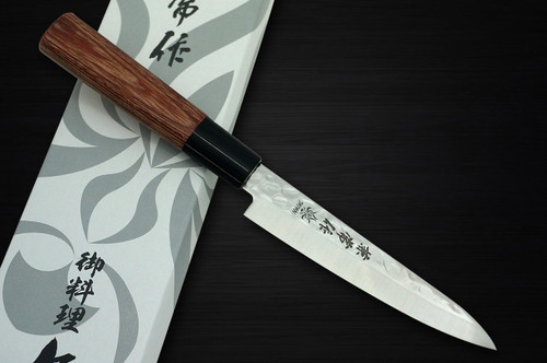 Kanetsune KC-950 DSR-1K6 Stainless Hammered Japanese Chef's Knife SET (Gyuto210-Slicer240-Santoku-Vegetable-Petty-Mini Deba) 