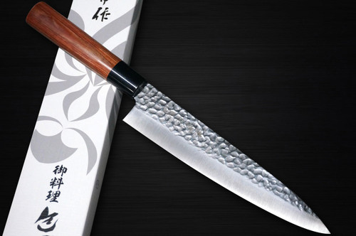 Kanetsune KC-950 DSR-1K6 Stainless Hammered Japanese Chef's Knife SET (Gyuto210-Slicer240-Santoku-Vegetable-Petty-Mini Deba) 