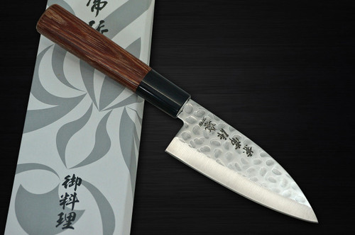 Kanetsune KC-950 DSR-1K6 Stainless Hammered Japanese Chef's Knife SET (Gyuto210-Slicer240-Santoku-Vegetable-Petty-Mini Deba) 