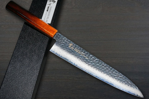 Sakai Takayuki 33-Layer VG10 Damascus Urushi Chef's Gyuto Knife 240mm with Japanese Lacquered Oak Handle [YAKIURUSHI] 