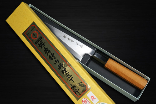 [Left Handed] Sakai Takayuki Tokujyo Supreme (White 2 steel) Japanese Chef's Wa-Garasuki(Boning) 180mm with Japanese Yew Handle 