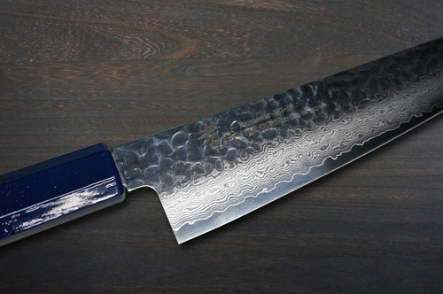Sakai Takayuki 33-Layer VG10 Damascus Nanairo Chef's Gyuto Knife 240mm ABS Resin Handle [Blue-Pearl] 