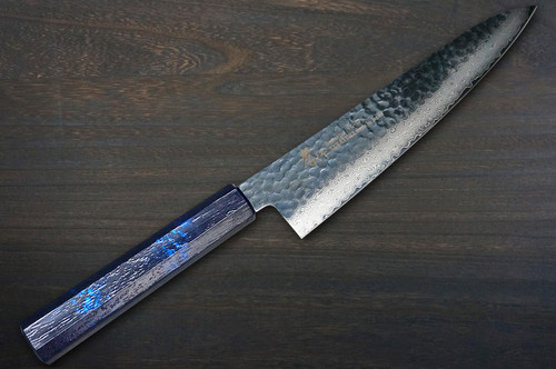 Sakai Takayuki 33-Layer VG10 Damascus Nanairo Chef's Gyuto Knife 240mm ABS Resin Handle [Blue-Tortoiseshell] 