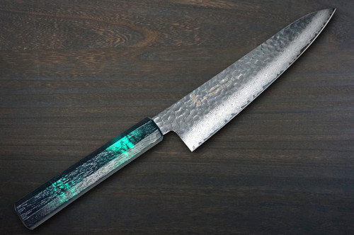 Sakai Takayuki 33-Layer VG10 Damascus Nanairo Chef's Gyuto Knife 210mm ABS Resin Handle [Green-Tortoiseshell] 