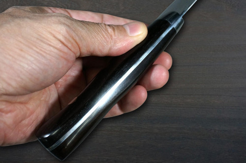 Yu Kurosaki R2(SG2) Hammered SENKO-EI Custom EBC Japanese Chef's Bunka Knife 165mm with Ebony Handle 