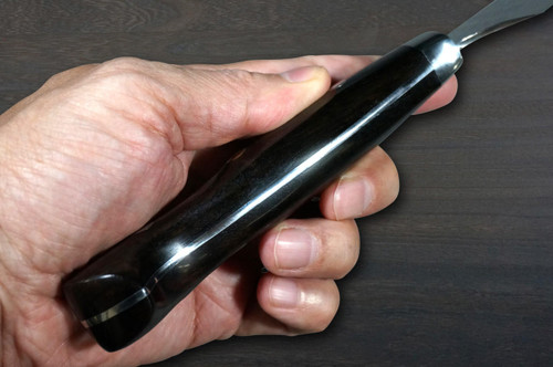 Yu Kurosaki R2(SG2) Hammered SENKO-EI Custom EBC Japanese Chef's Bunka Knife 165mm with Ebony Handle 