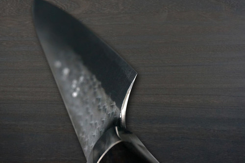 Yu Kurosaki R2(SG2) Hammered SENKO-EI Custom EBTC Japanese Chef's Slicer(Sujihiki) 240mm with Ebony & White Turquoise Handle 