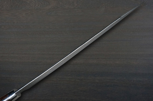 Yu Kurosaki R2(SG2) Hammered SENKO-EI Custom EBTC Japanese Chef's Slicer(Sujihiki) 240mm with Ebony & White Turquoise Handle 