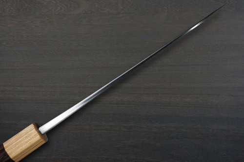 Takayuki Iwai Aogami No.2 Damascus FUMON RS8P Japanese Chef's Gyuto Knife 240mm with White-Ring Octagonal Handle 