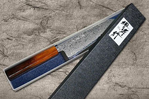 刀裝具 堺孝行GINGA ZA-18 69层Damascus 日本厨师用三德刀180毫米，日本漆面