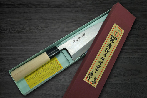 Sakai Takayuki Kasumitogi Buffalo Tsuba Japanese Chef's Deba Knife 240mm 