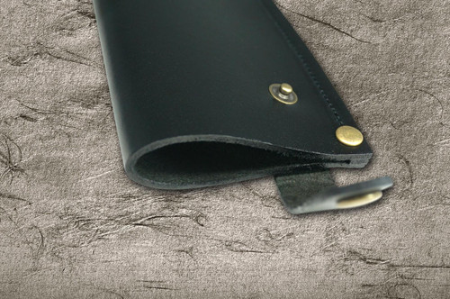 Natural Leather Knife Cover Saya Sheath Deba Knife 240mm [Brass