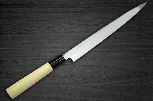 [Left Handed] Sakai Takayuki Kasumitogi Buffalo Tsuba Japanese Chef's Yanagiba(Sashimi) 180mm 