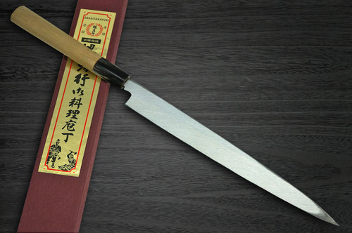 [Left Handed] Sakai Takayuki Kasumitogi Buffalo Tsuba Japanese Chef's Yanagiba(Sashimi) 180mm 