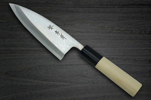 [Left Handed] Sakai Takayuki Kasumitogi Buffalo Tsuba Japanese Chef's Deba Knife 195mm 