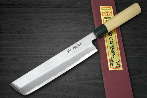 [Left Handed] Sakai Takayuki Kasumitogi Buffalo Tsuba Japanese Chef's Hone-Kiri 270mm 