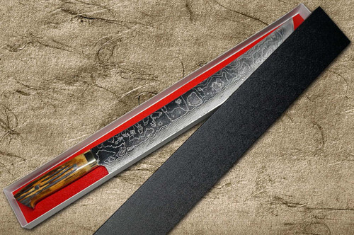 Takeshi Saji R2 Diamond Finish Damascus DHM Japanese Chef's