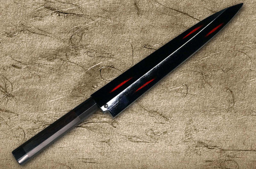 Shikisai Lacquered Saya Sheath [with Ebony Pin] [Akebono] for 300mm Yanagiba(Sashimi) 