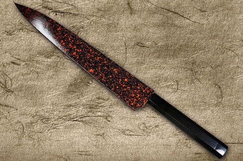 Shikisai Lacquered Saya Sheath [with Ebony Pin] [Kincha] for 210mm Yanagiba(Sashimi) 